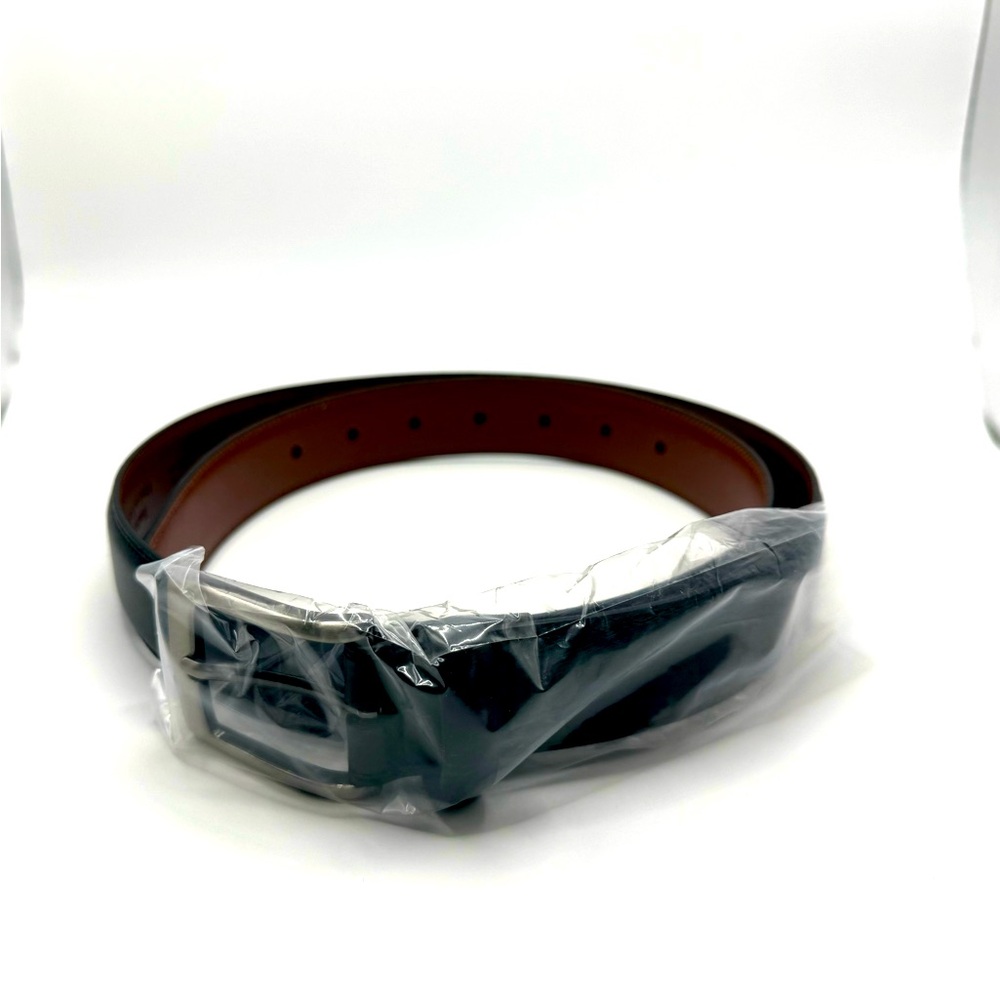 Perry Ellis Black Bonded & Lined on Faux Leather Belt